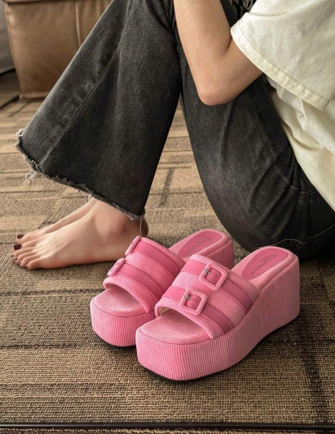 Sandalias pink panter