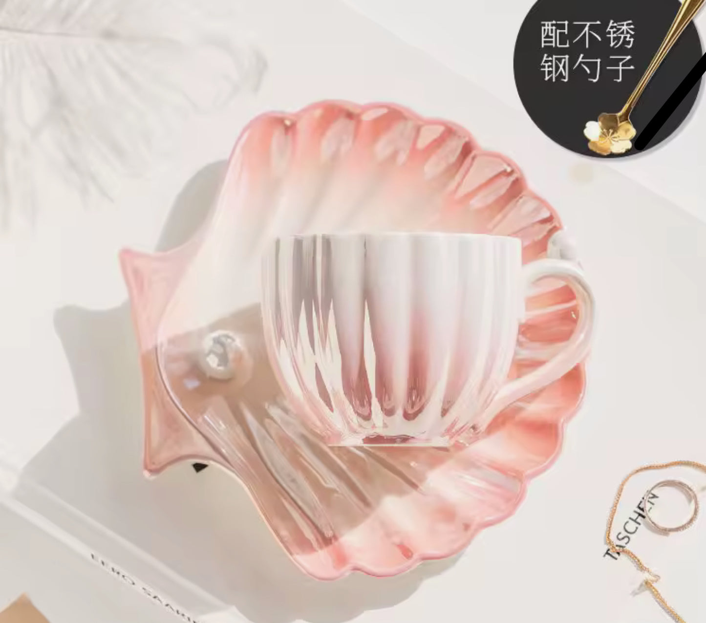 Taza y plato mermaid