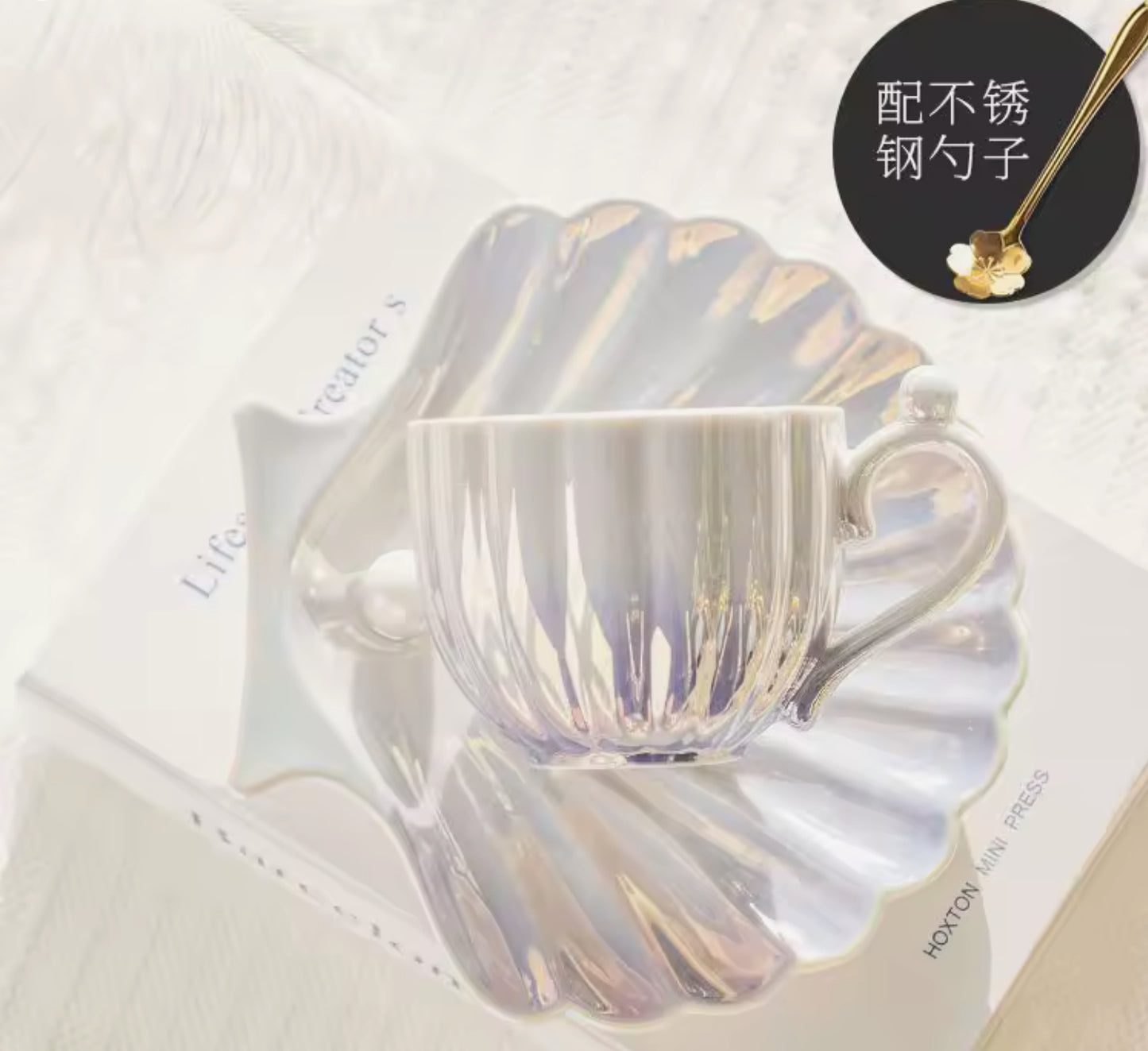 Taza y plato mermaid