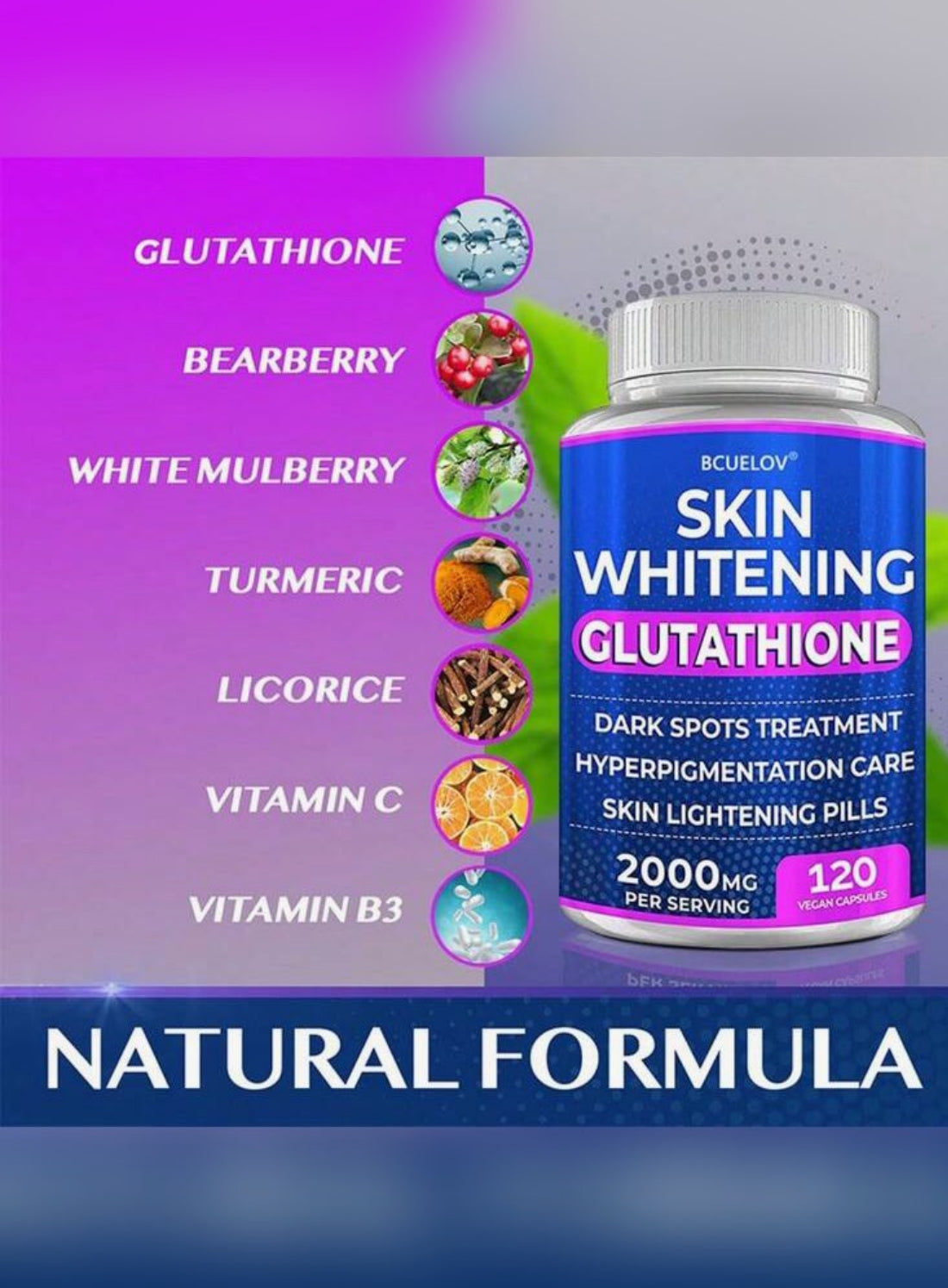 Glutathione skin aclarador