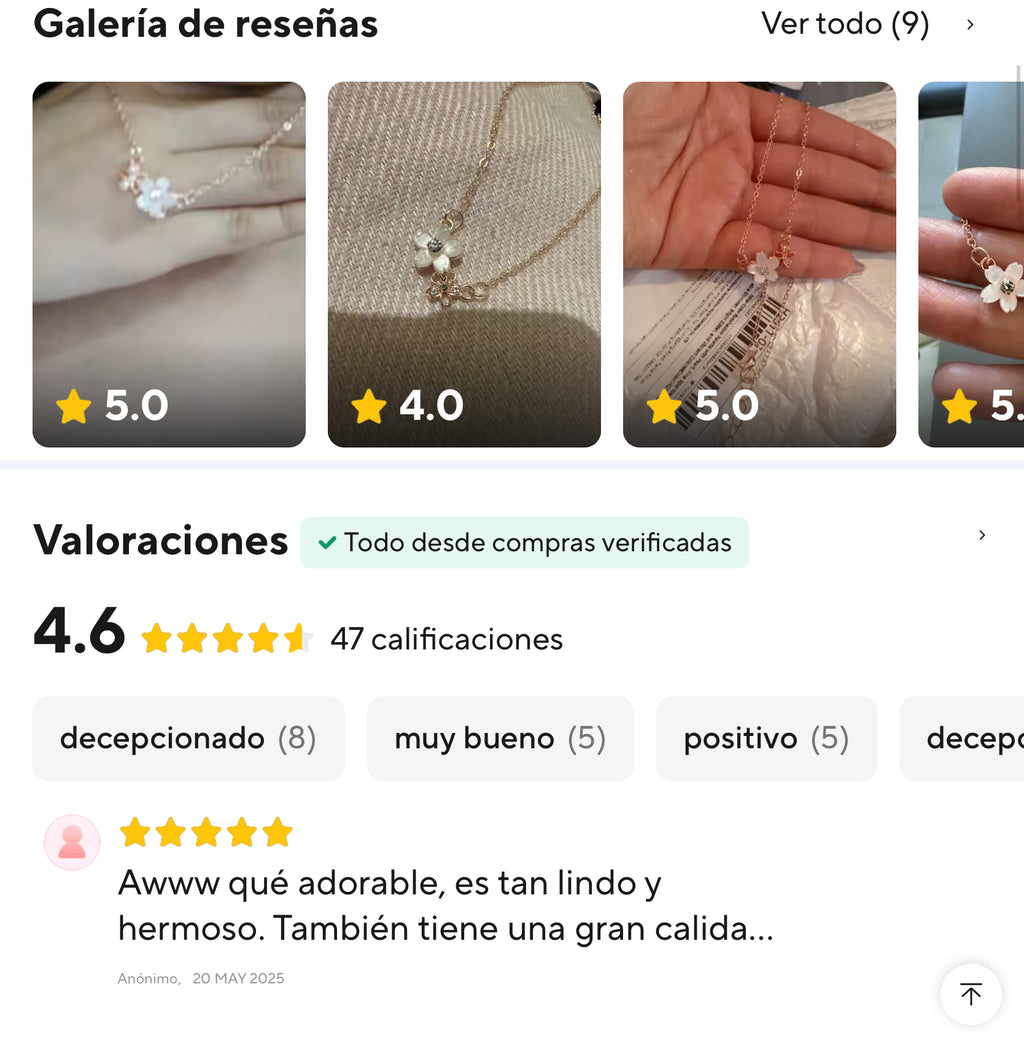 Collar flor de cerezo