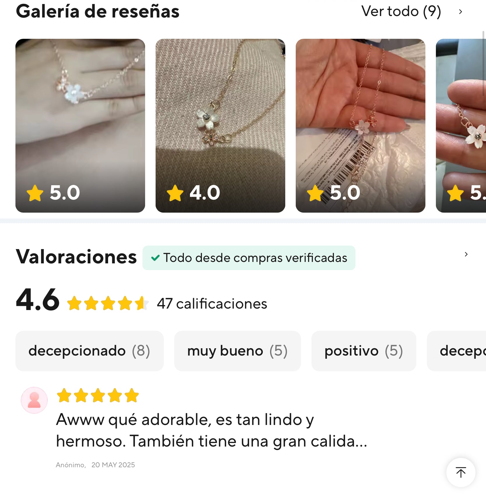 Collar flor de cerezo