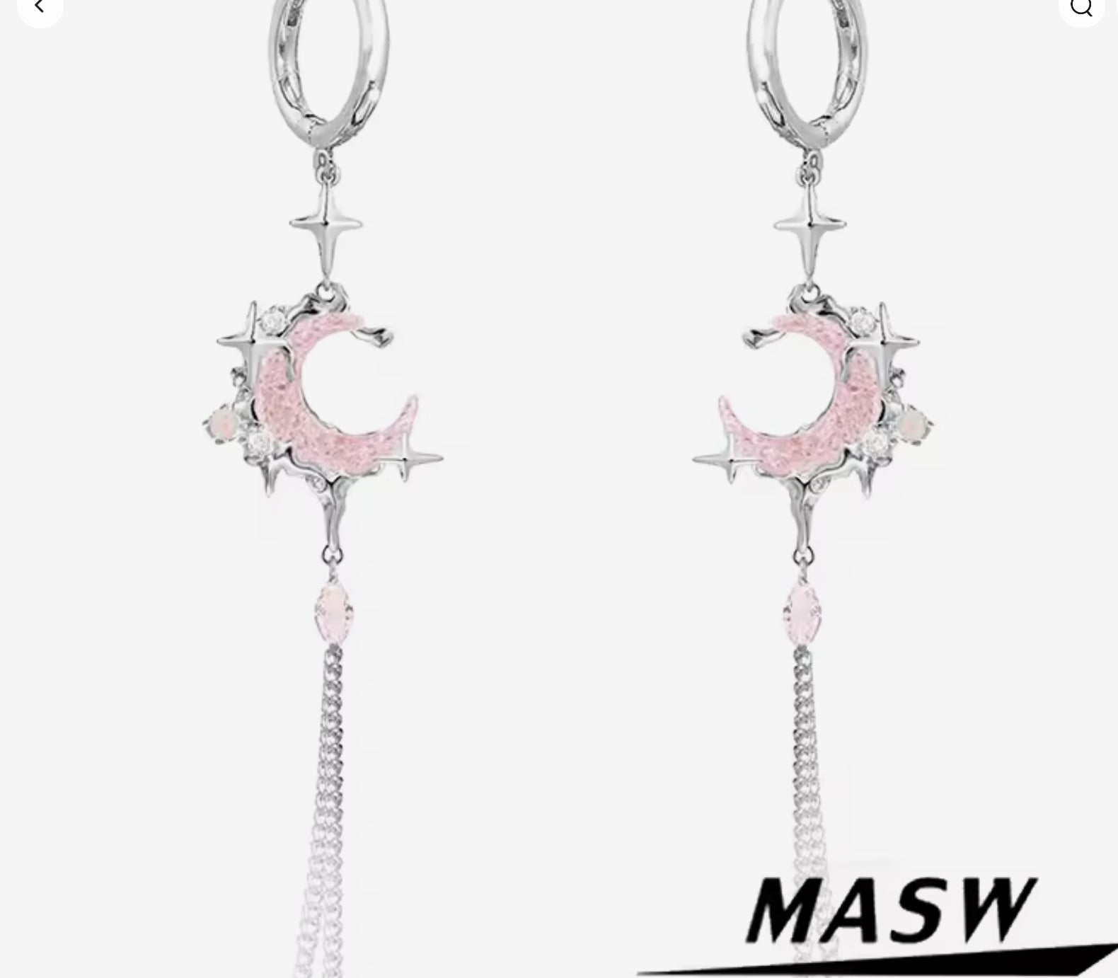 Pendientes luna plata